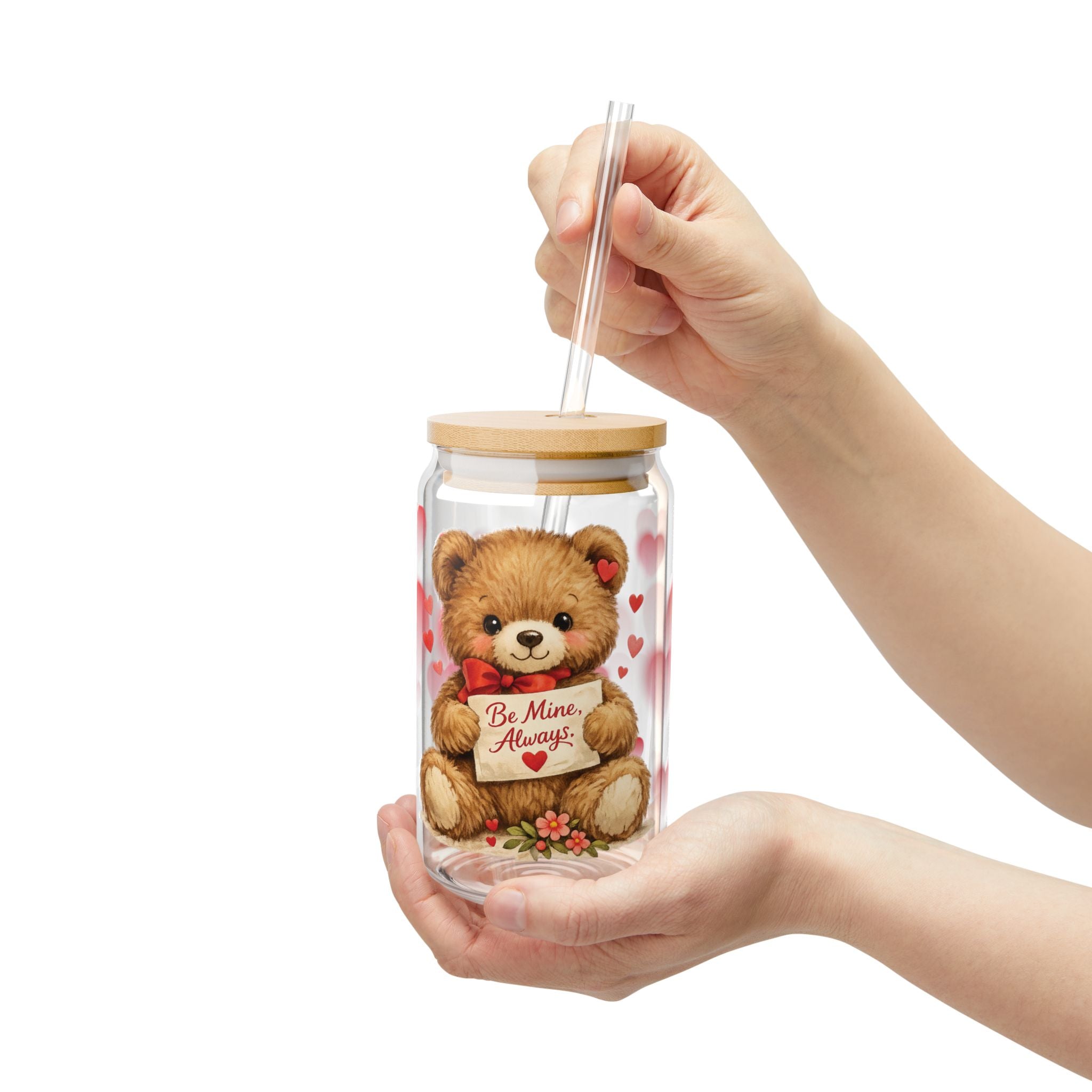 “Be Mine, Always” Sipper Glass, 16oz