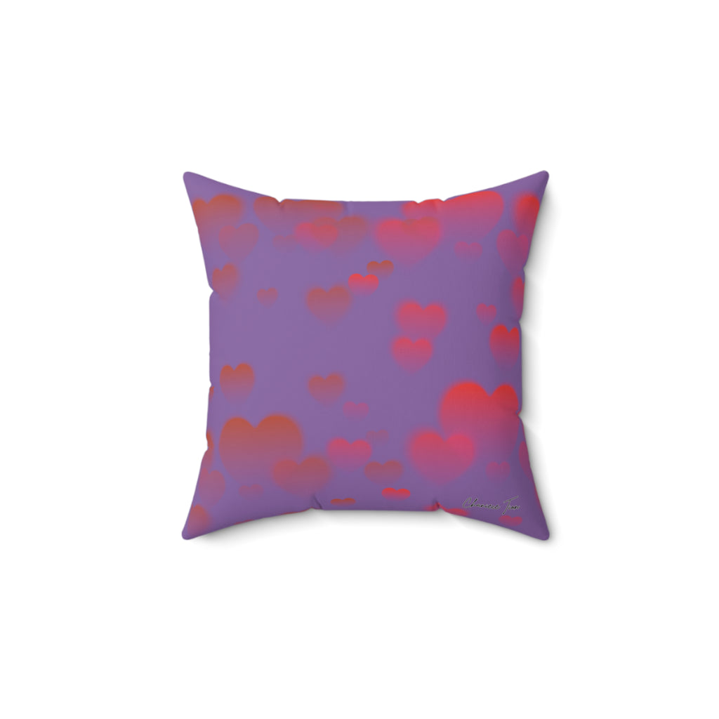 “Be Mine, Always” Faux Suede Square Pillow