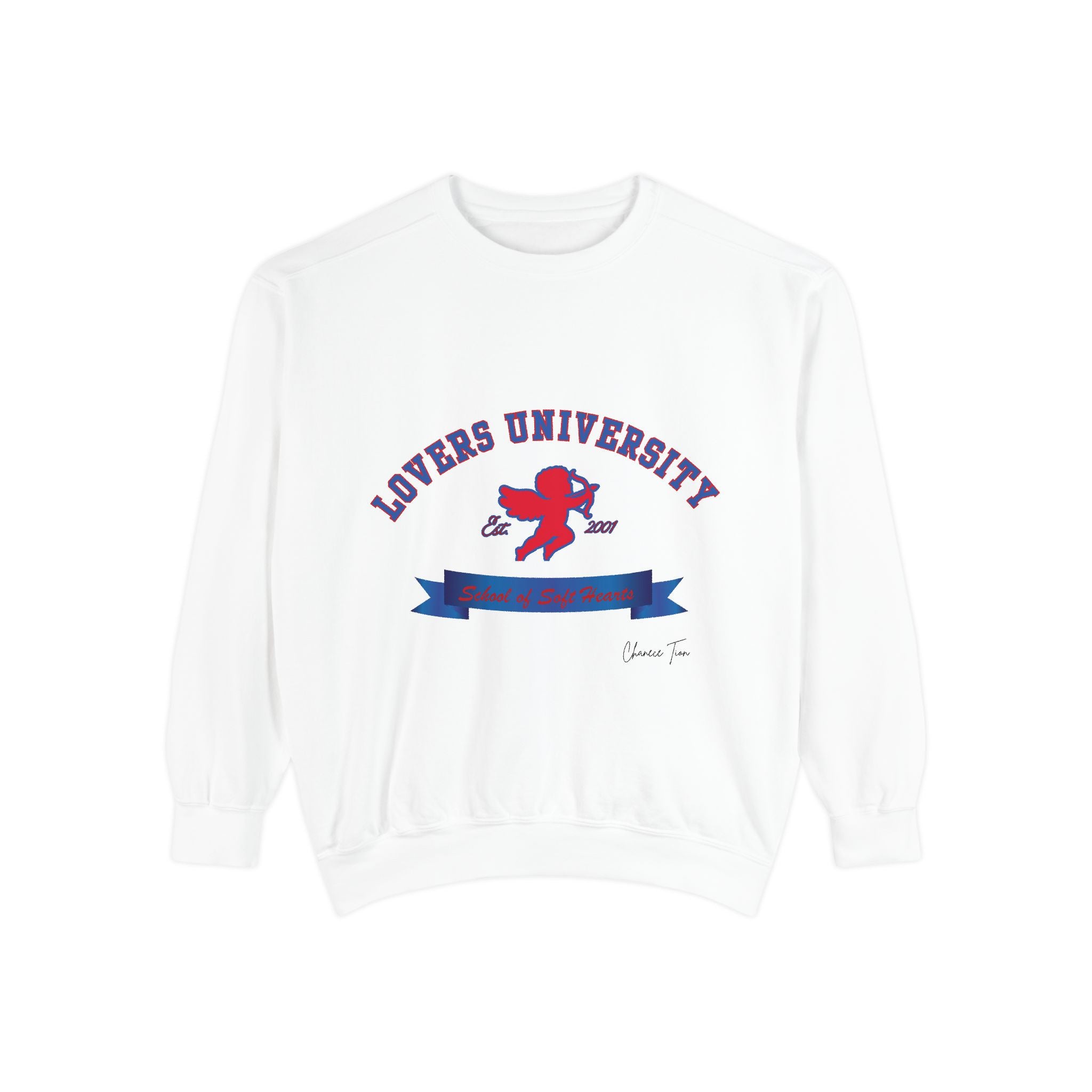 “Lovers University” Unisex Garment-Dyed Sweatshirt