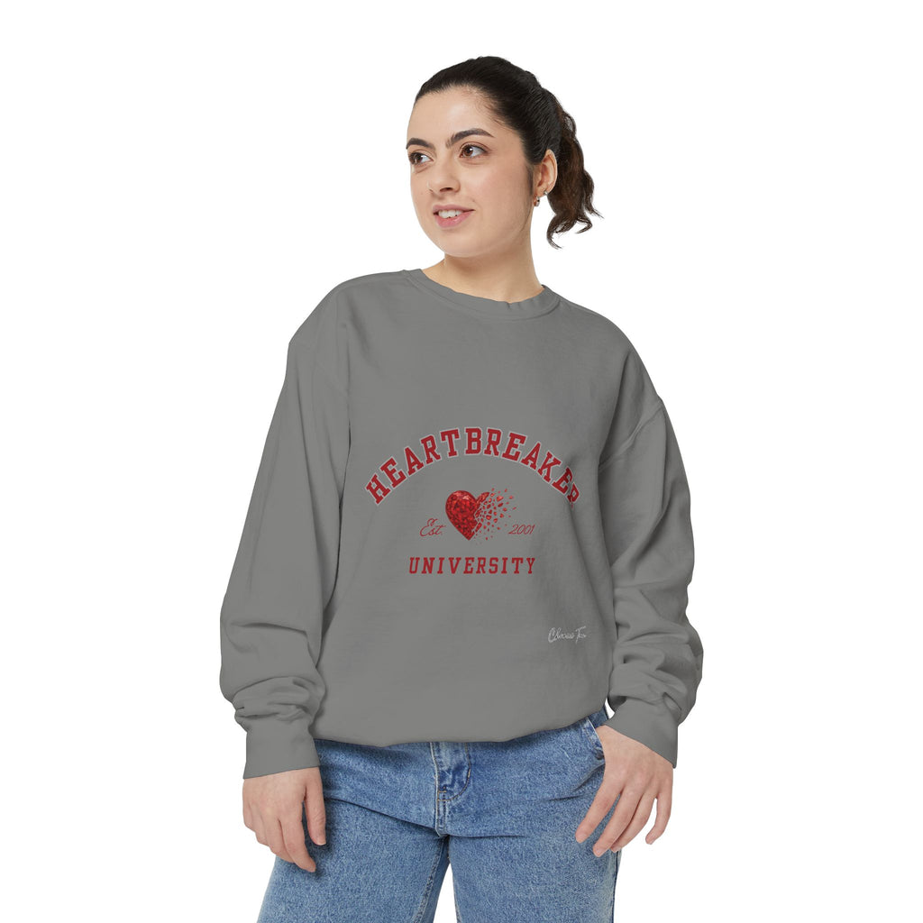 “Heartbreaker University” Unisex Garment-Dyed Sweatshirt