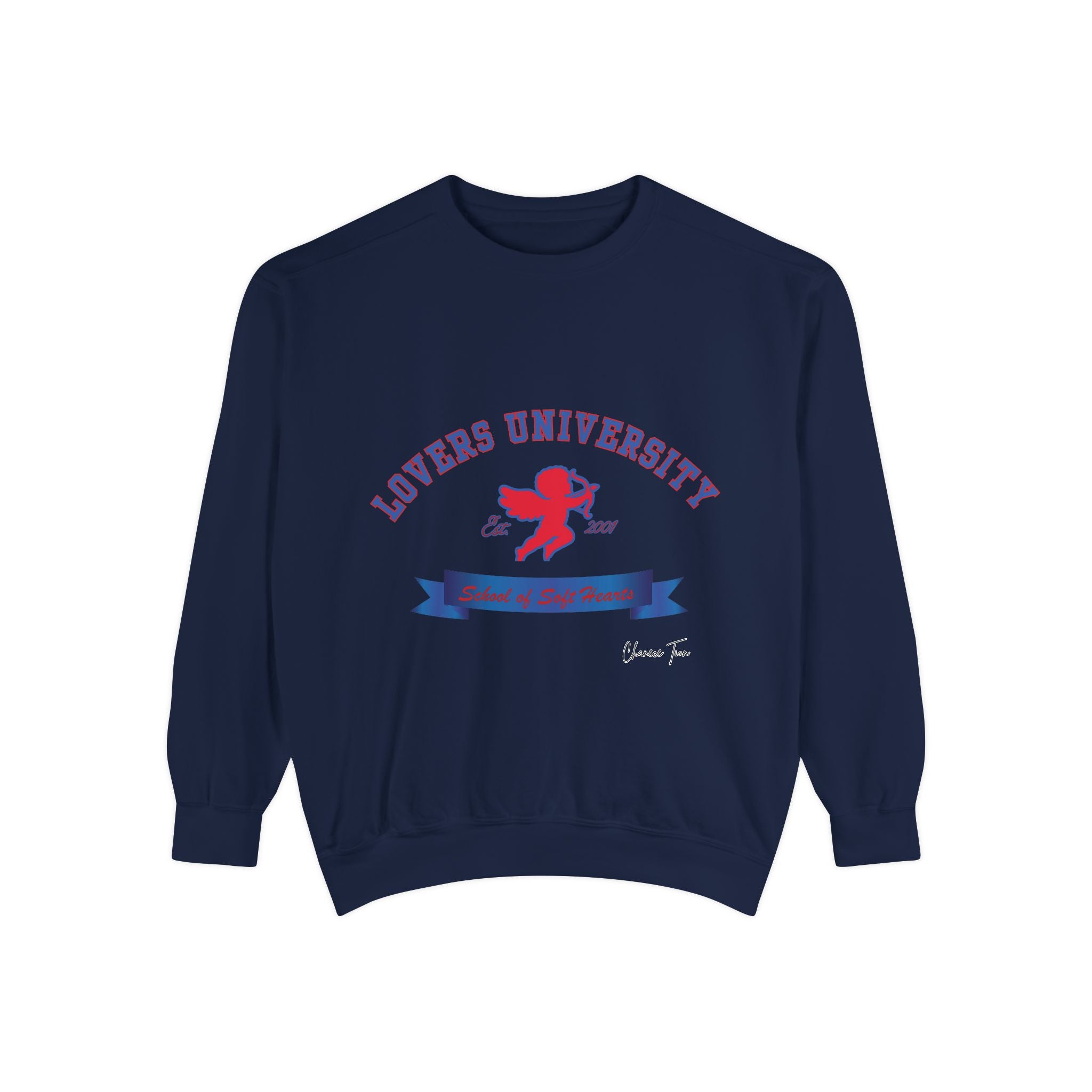“Lovers University” Unisex Garment-Dyed Sweatshirt
