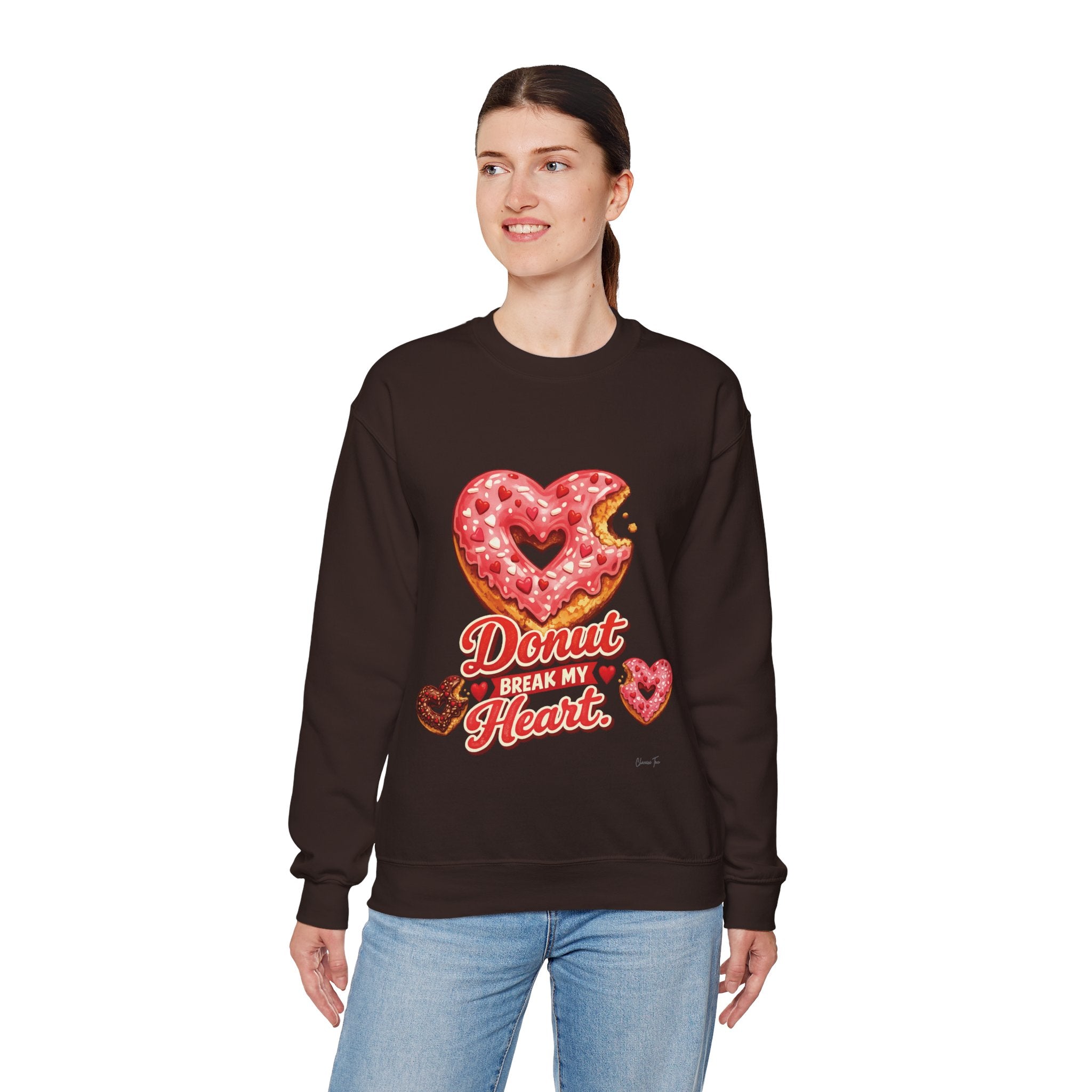 “Donut Break My Heart” Unisex Heavy Blend™ Crewneck Sweatshirt