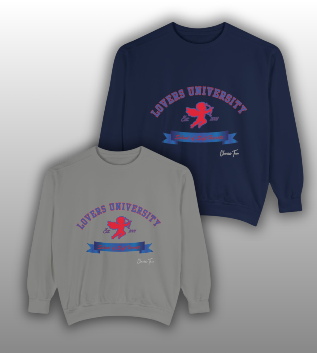“Lovers University” Unisex Garment-Dyed Sweatshirt