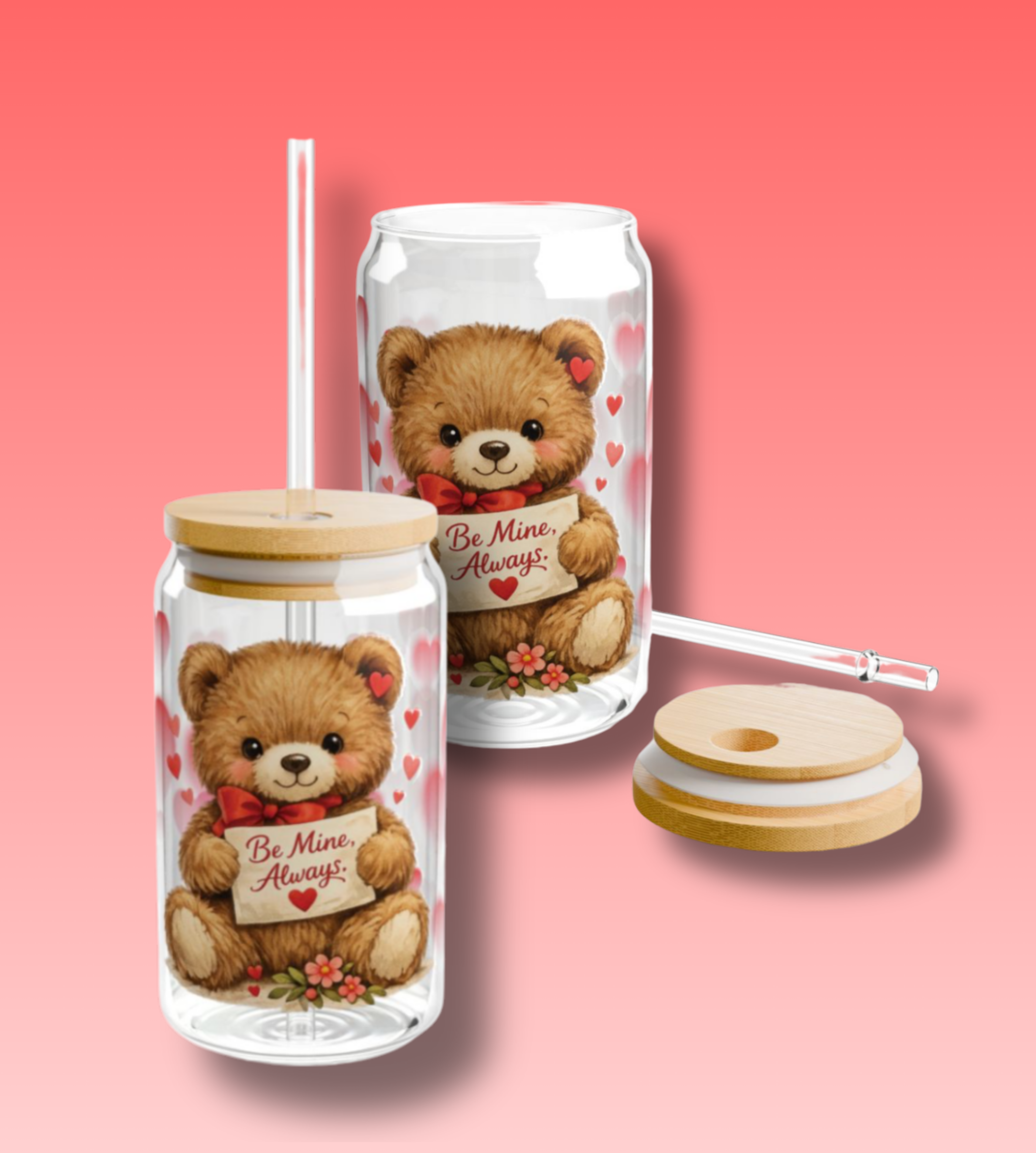 “Be Mine, Always” Sipper Glass, 16oz