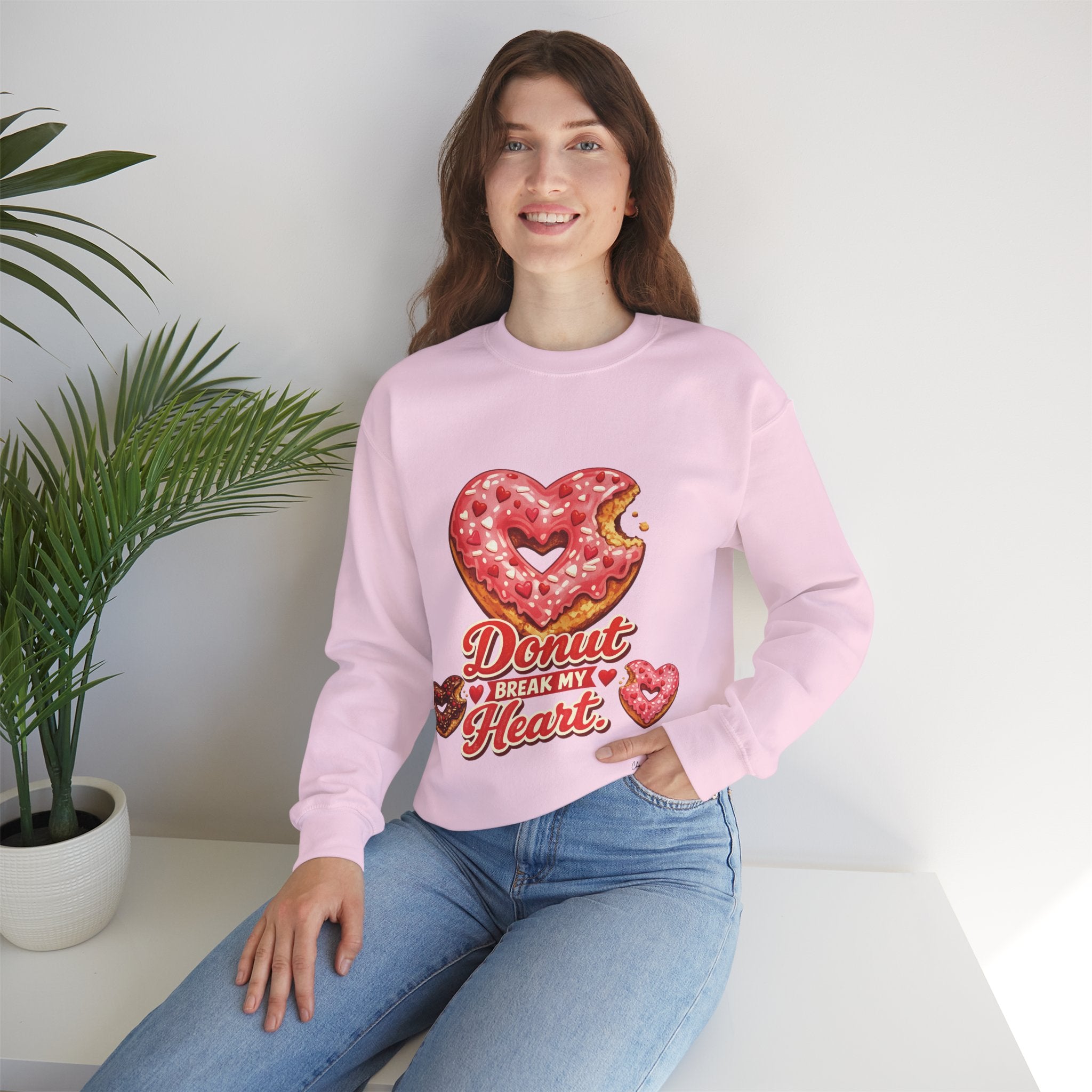 “Donut Break My Heart” Unisex Heavy Blend™ Crewneck Sweatshirt