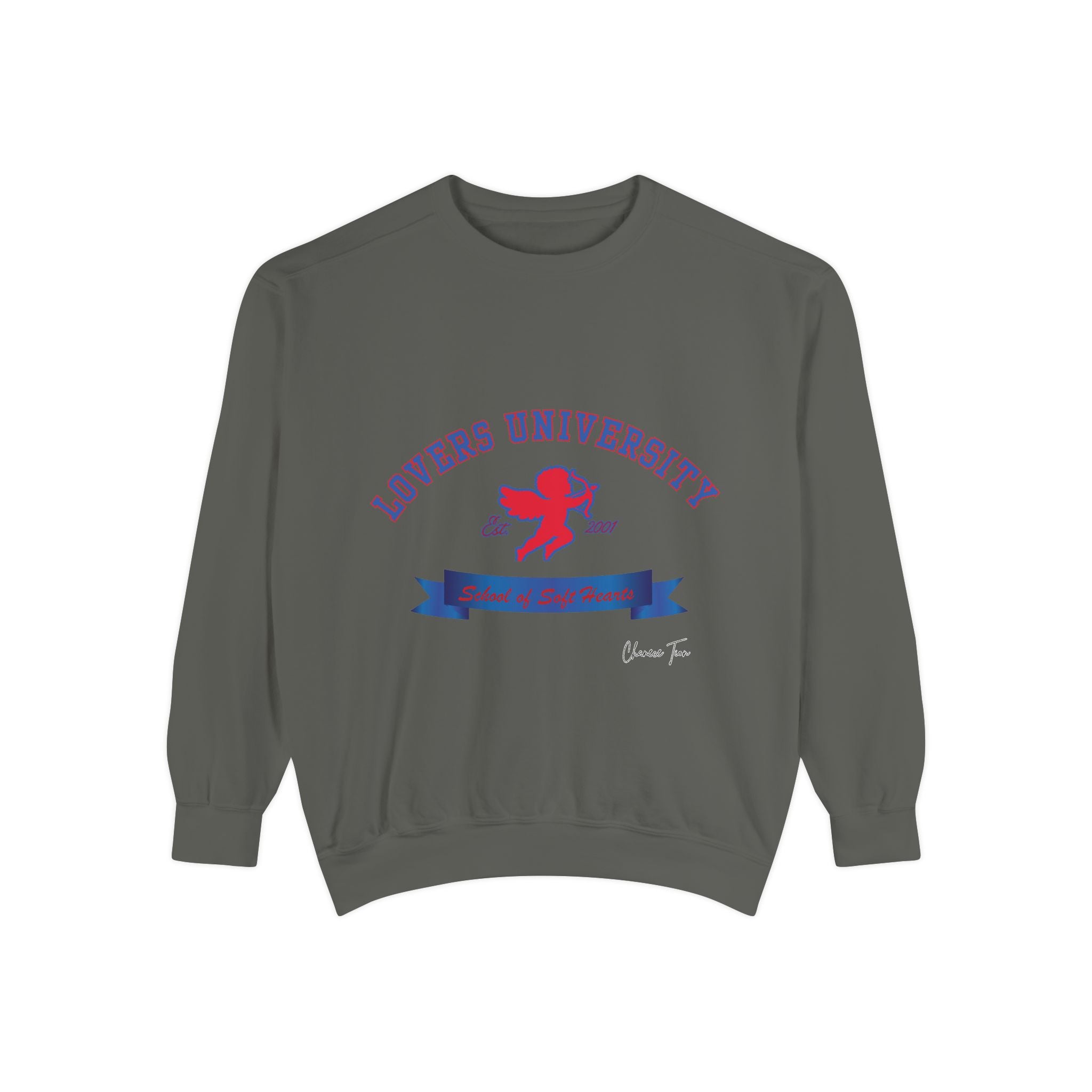 “Lovers University” Unisex Garment-Dyed Sweatshirt