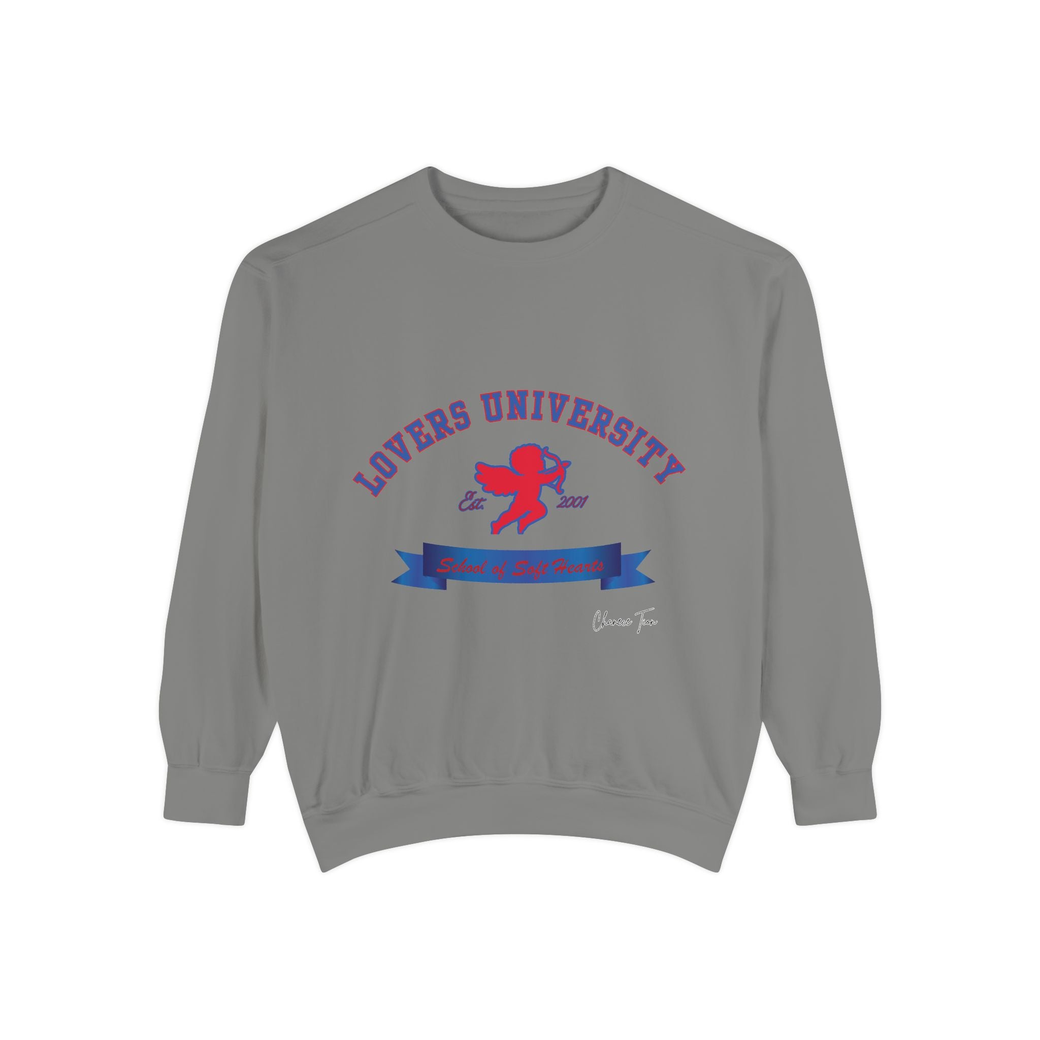 “Lovers University” Unisex Garment-Dyed Sweatshirt