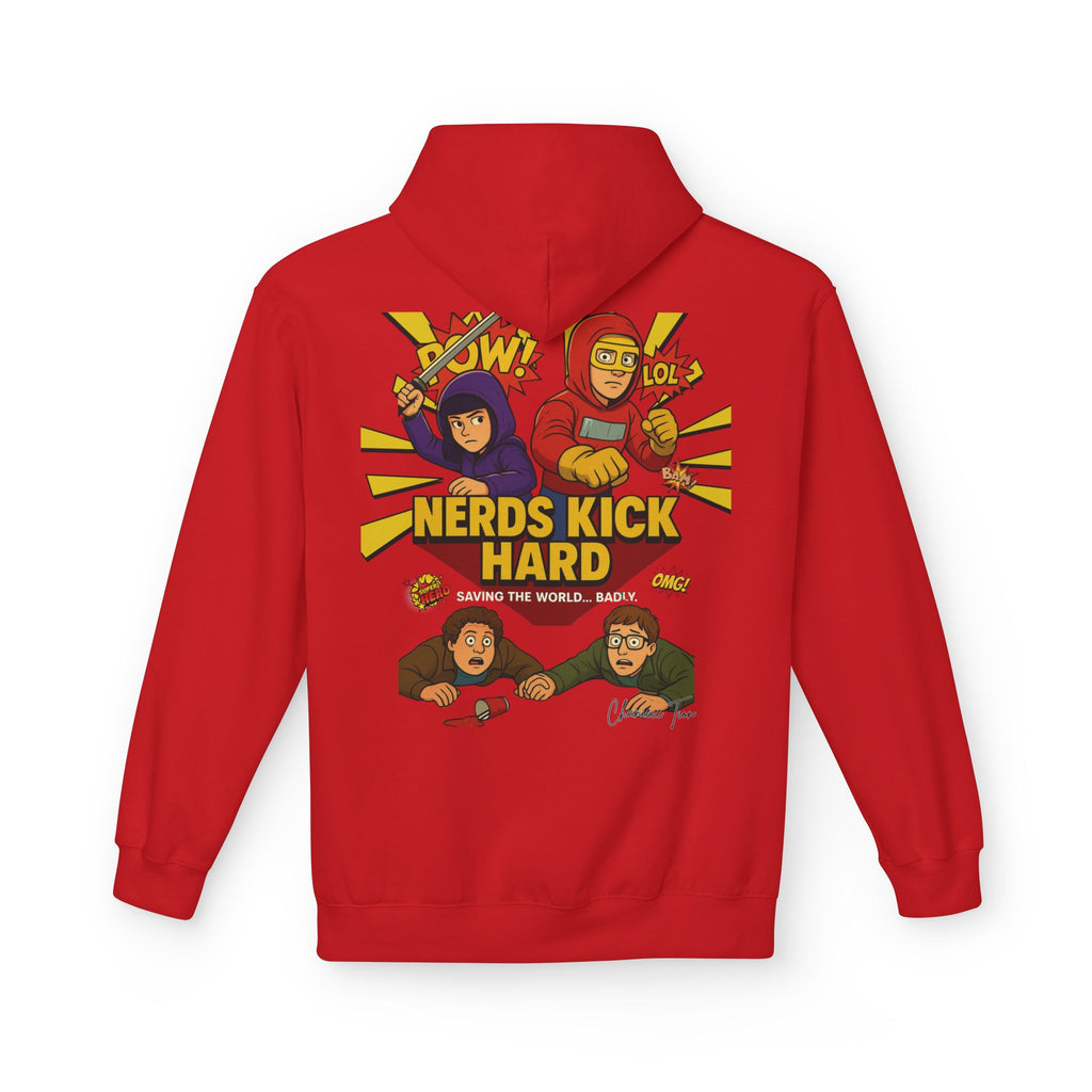 “Nerds Kick Hard!” Unisex Midweight Softstyle Fleece Hoodie