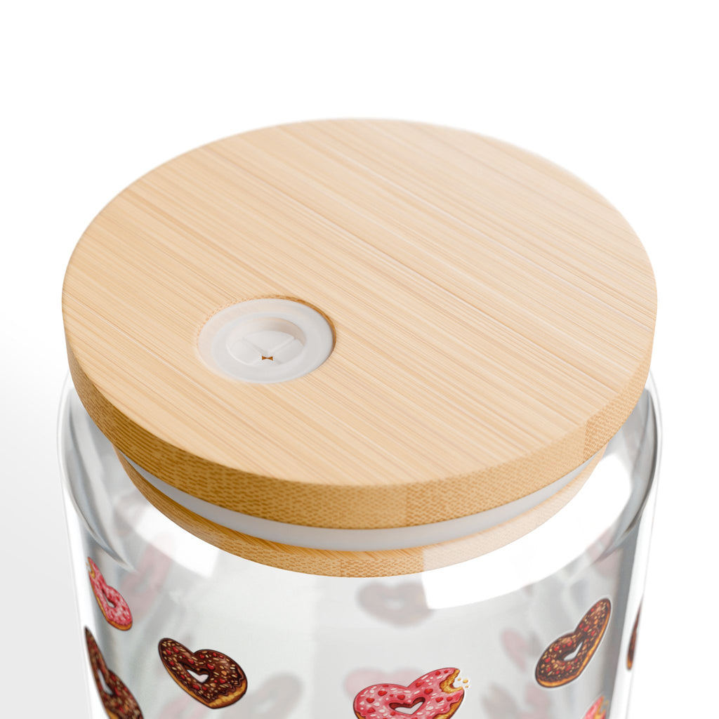 “Donut Hearts” Sipper Glass, 16oz