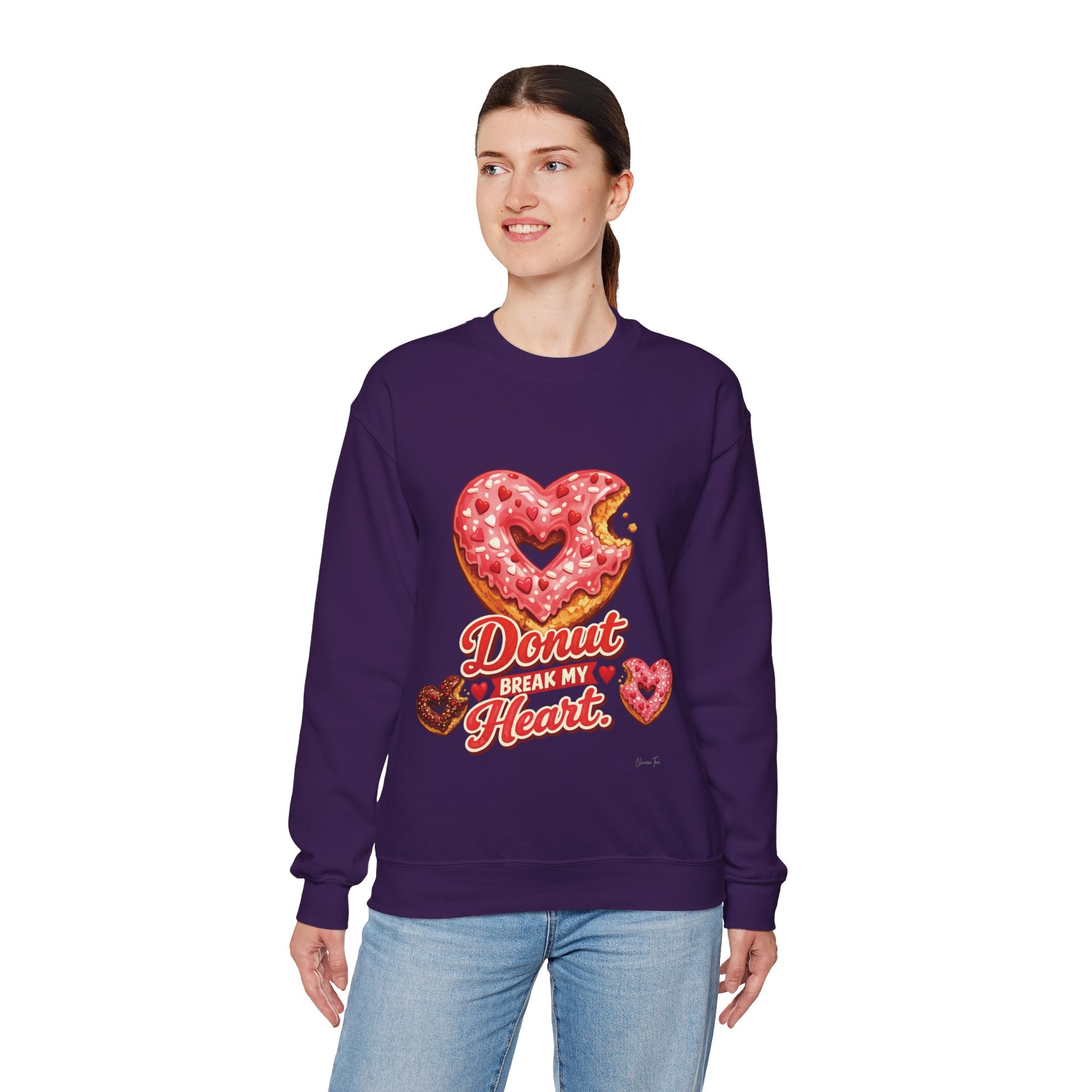 “Donut Break My Heart” Unisex Heavy Blend™ Crewneck Sweatshirt