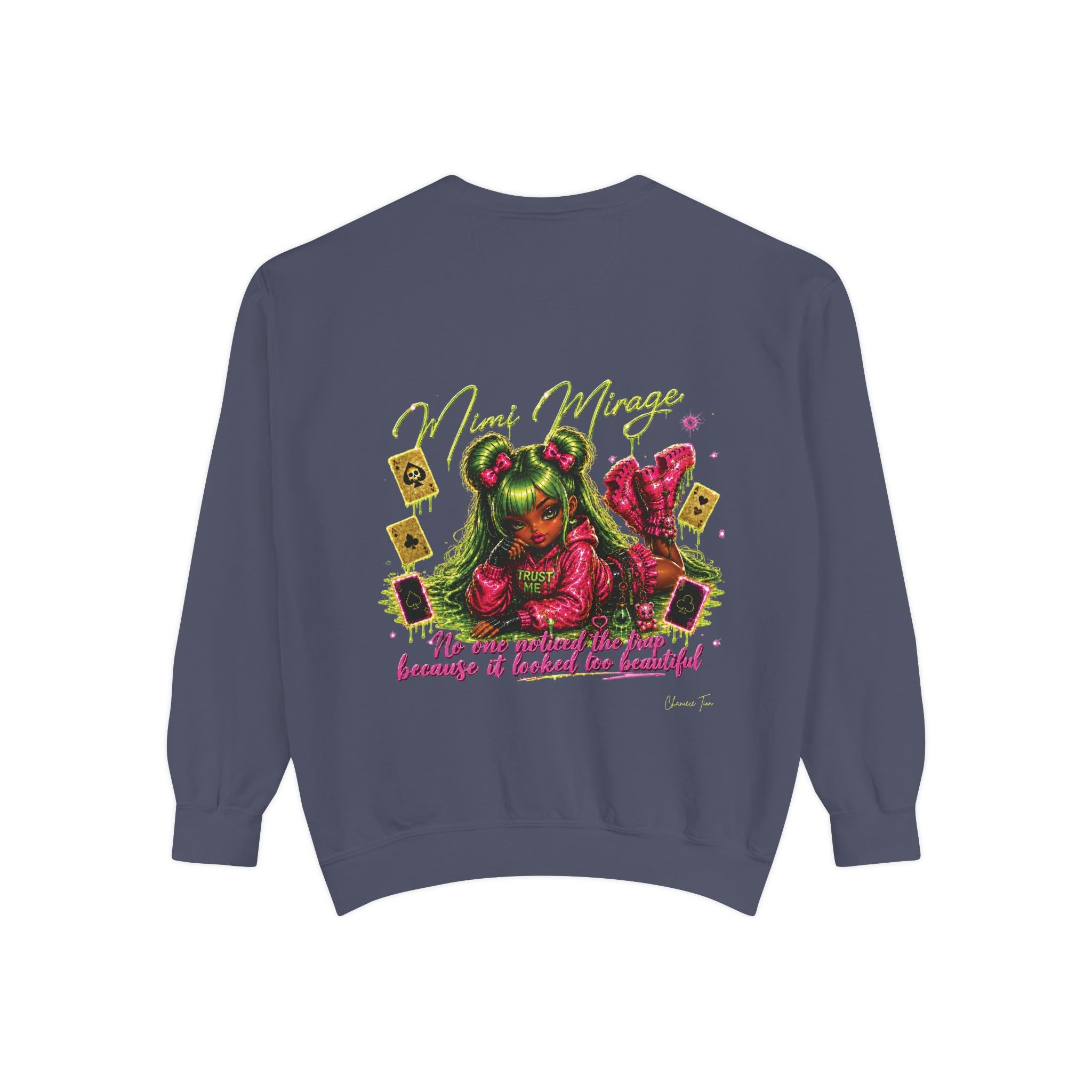 “Mimi Mirage” Unisex Garment-Dyed Sweatshirt