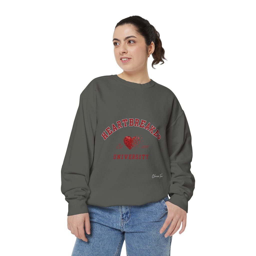 “Heartbreaker University” Unisex Garment-Dyed Sweatshirt